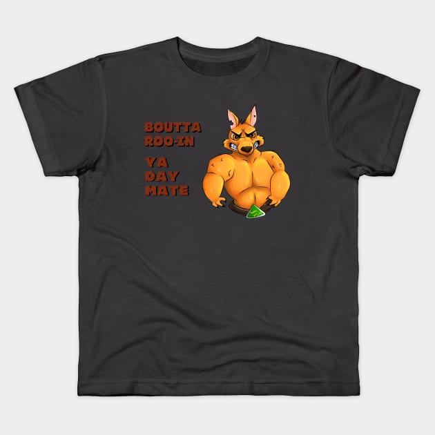 buff roo Kids T-Shirt by ThePieLord
